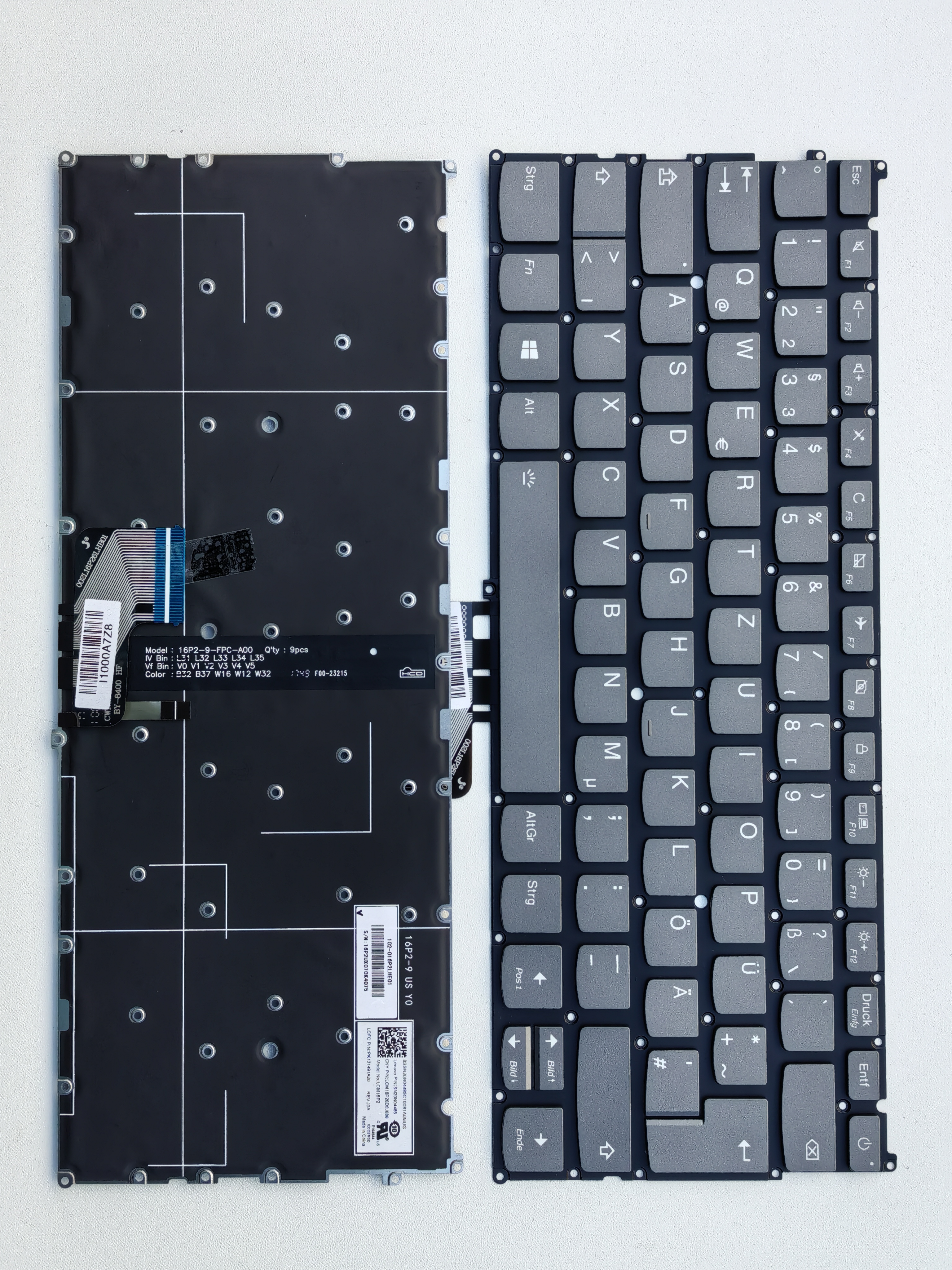 Picture of New Replacement Laptop Keyboard For LENOVO 720S-13 with switch Grey Backlit GR Layout